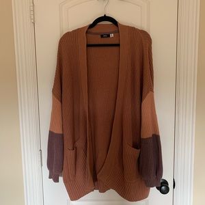 BDG Knit Bubble Sleeve Cardigan